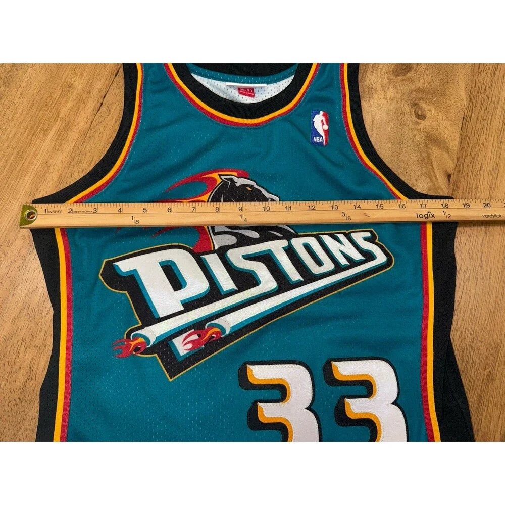 mitchell and ness nba jersey Detroit Pistons Grant Hill Throwback Small Stitched